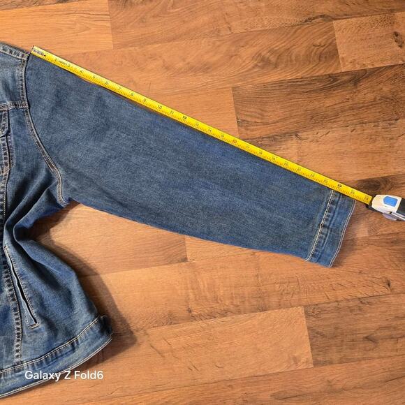 White Mark bedazzled dragon Demin jean jacket size 2xL - Picture 8 of 8